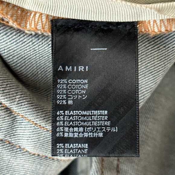 Amiri Vintage Indigo Staggered Logo Jeans - Picture 4 of 5